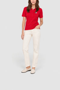 Polo avec logo tricolore - Rouge