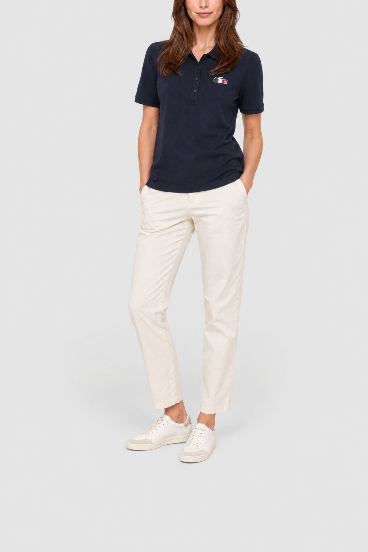 Polo avec logo tricolore - Marine