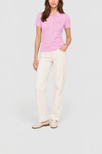 Polo L.12.D slim fit en mini piqué stretch - Gelato