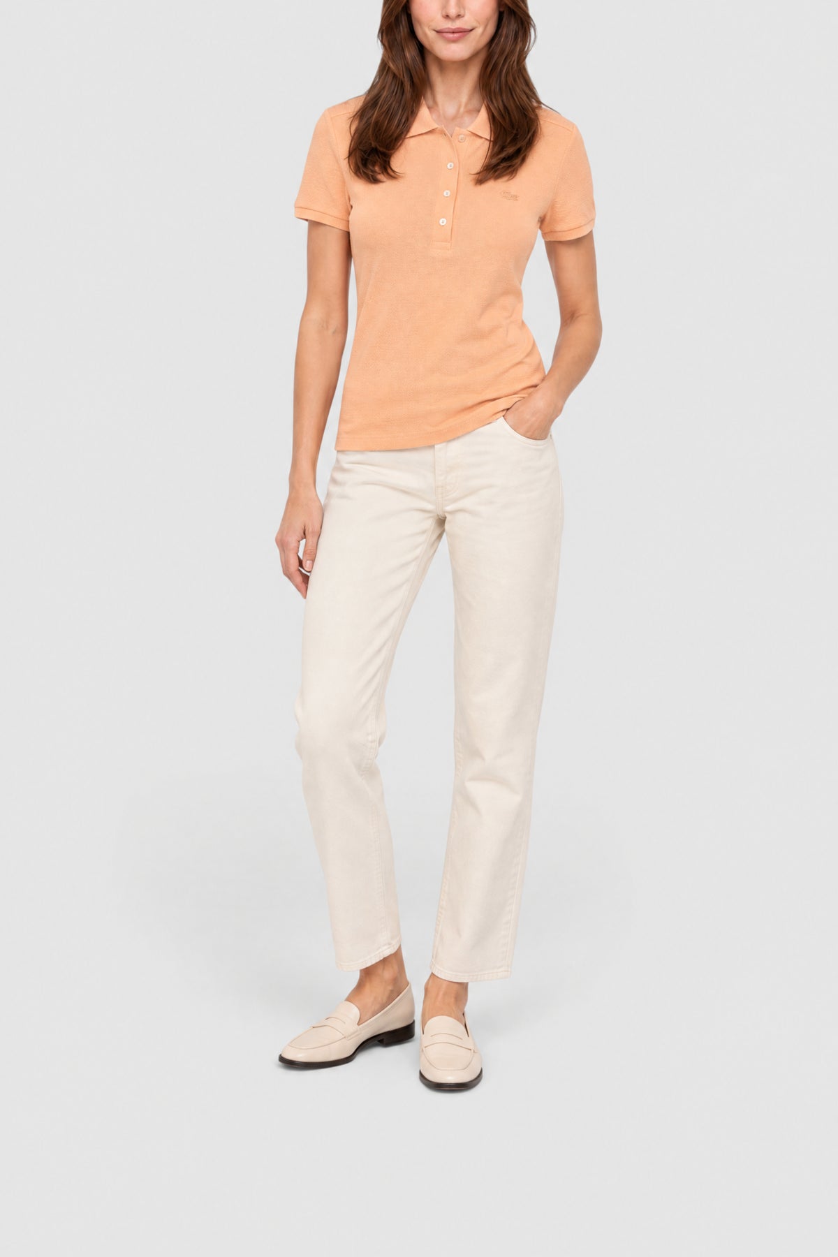 Polo L.12.D slim fit en mini piqué stretch - Cina