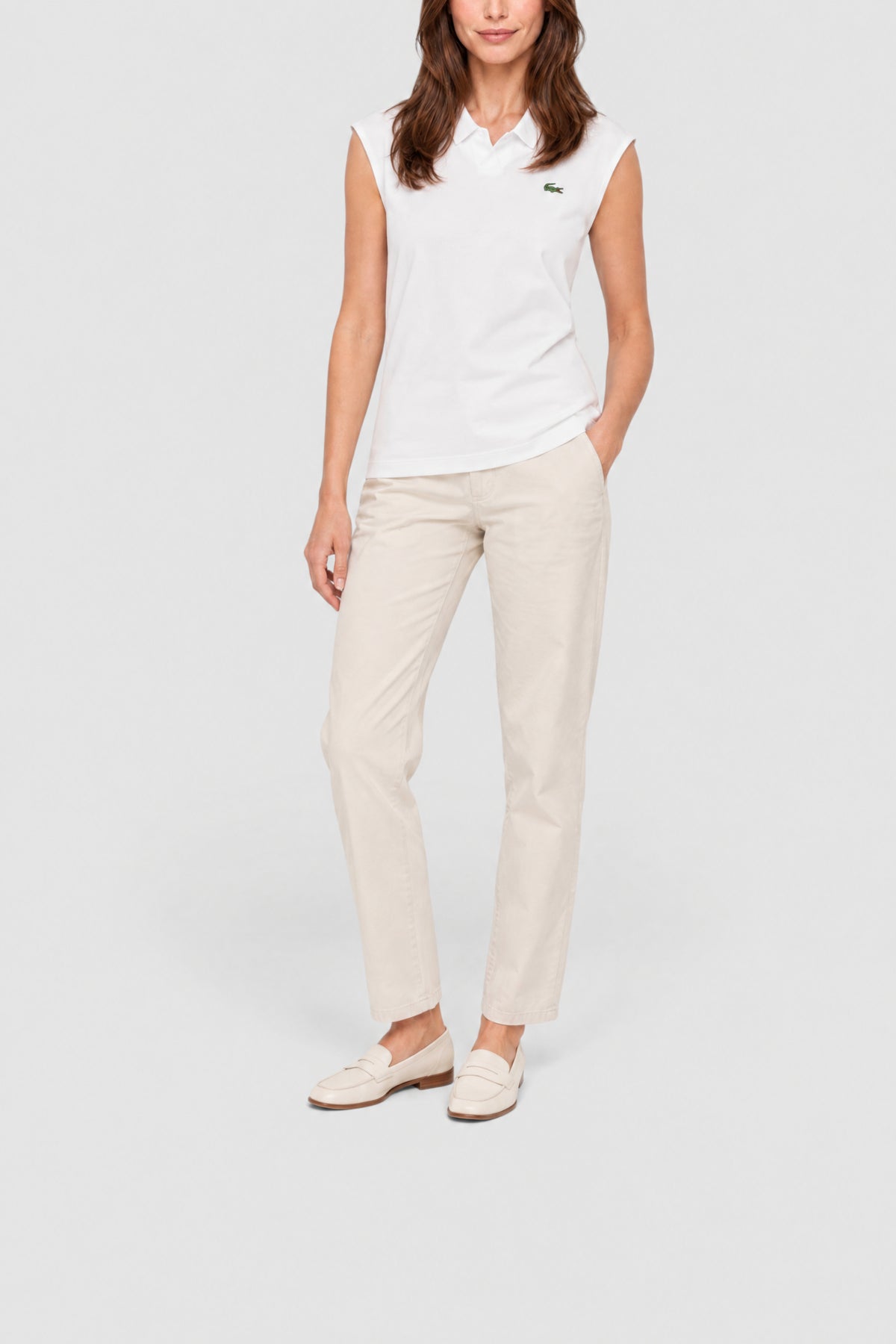 Polo sans manches Golf Sport - Blanc
