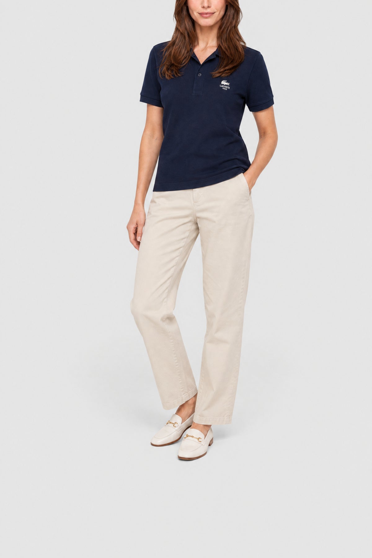 Polo L.12.12 imprimé signature - Marine