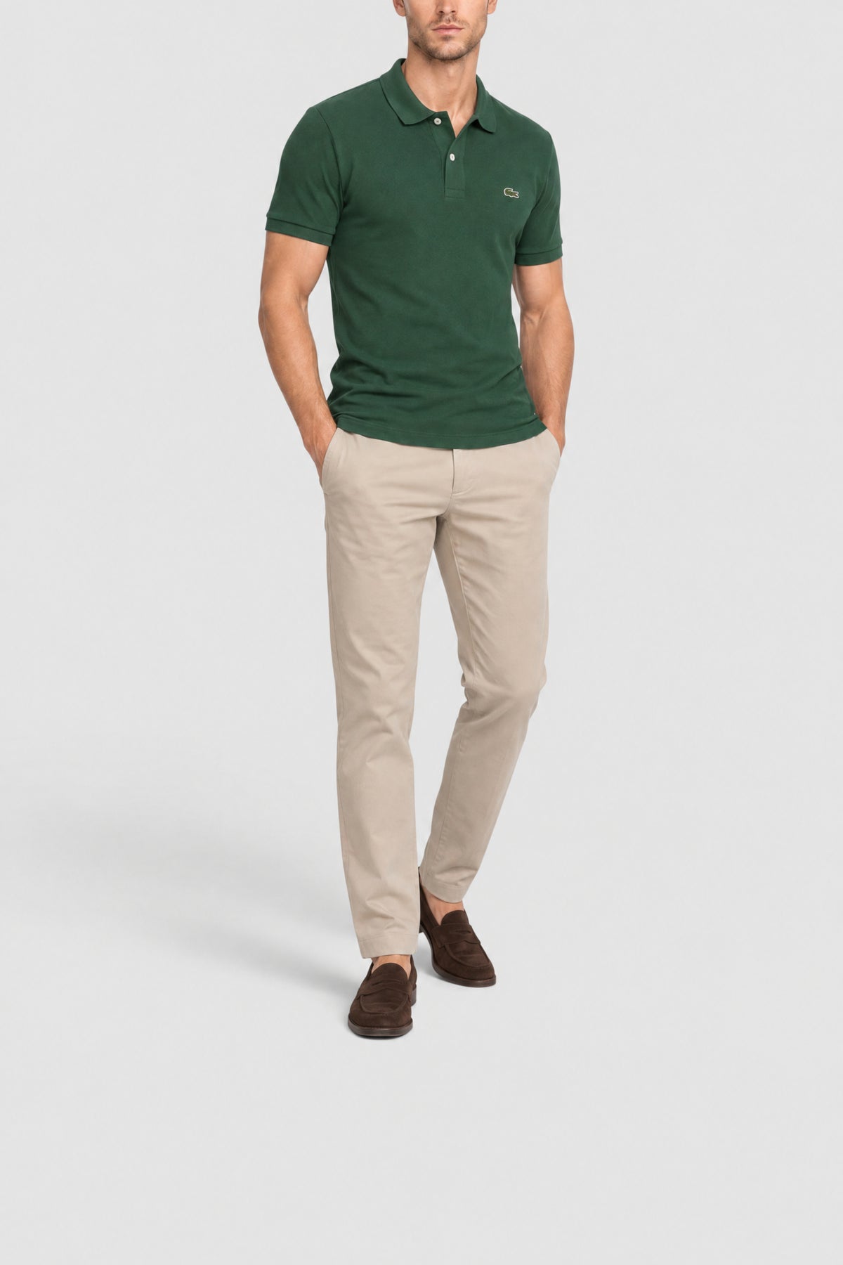 Polo L.12.12 slim fit Petit piqué - Sequoia