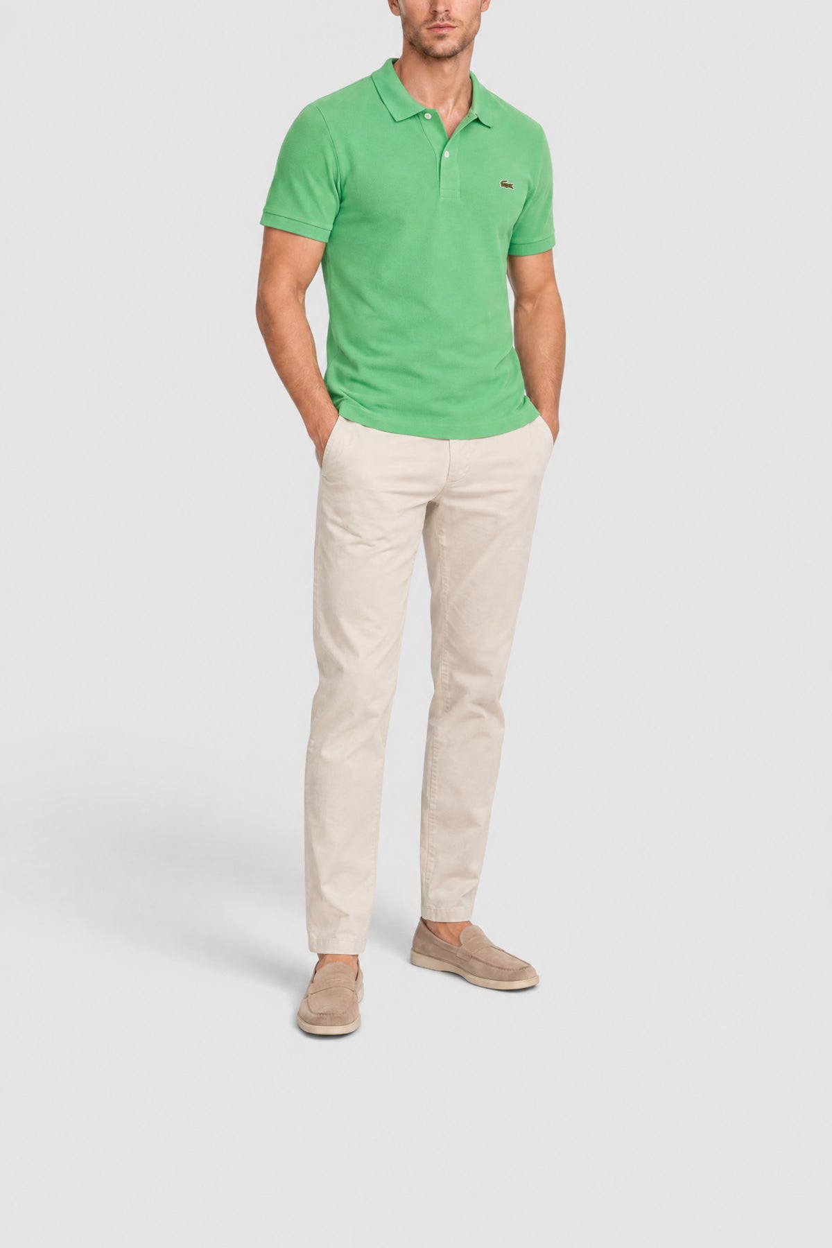 Polo L.12.12 slim fit Petit piqué - Peppermint