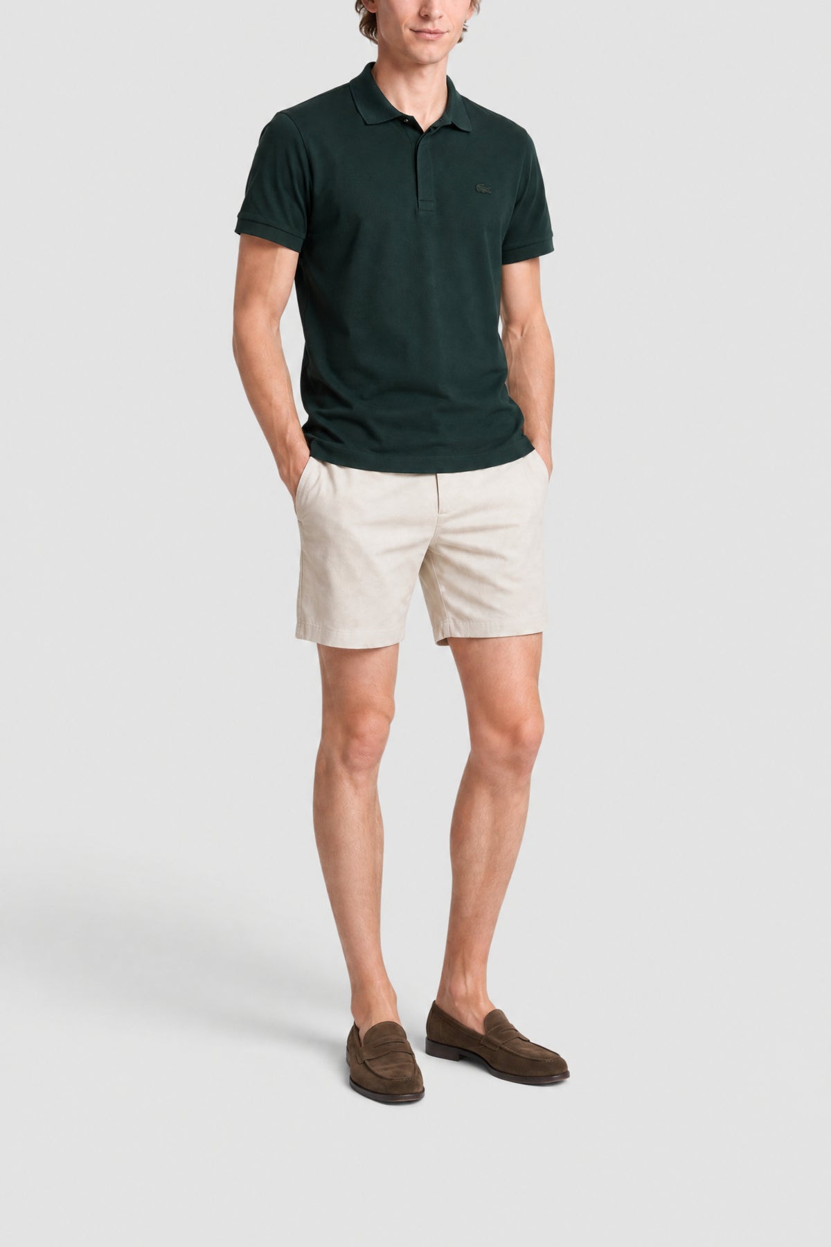 Polo Paris en piqué stretch - Sinople