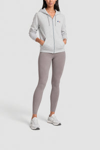 Sweatshirt zippé - Argent Chiné