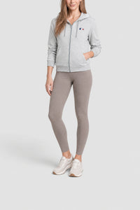 Sweatshirt zippé - Argent Chiné