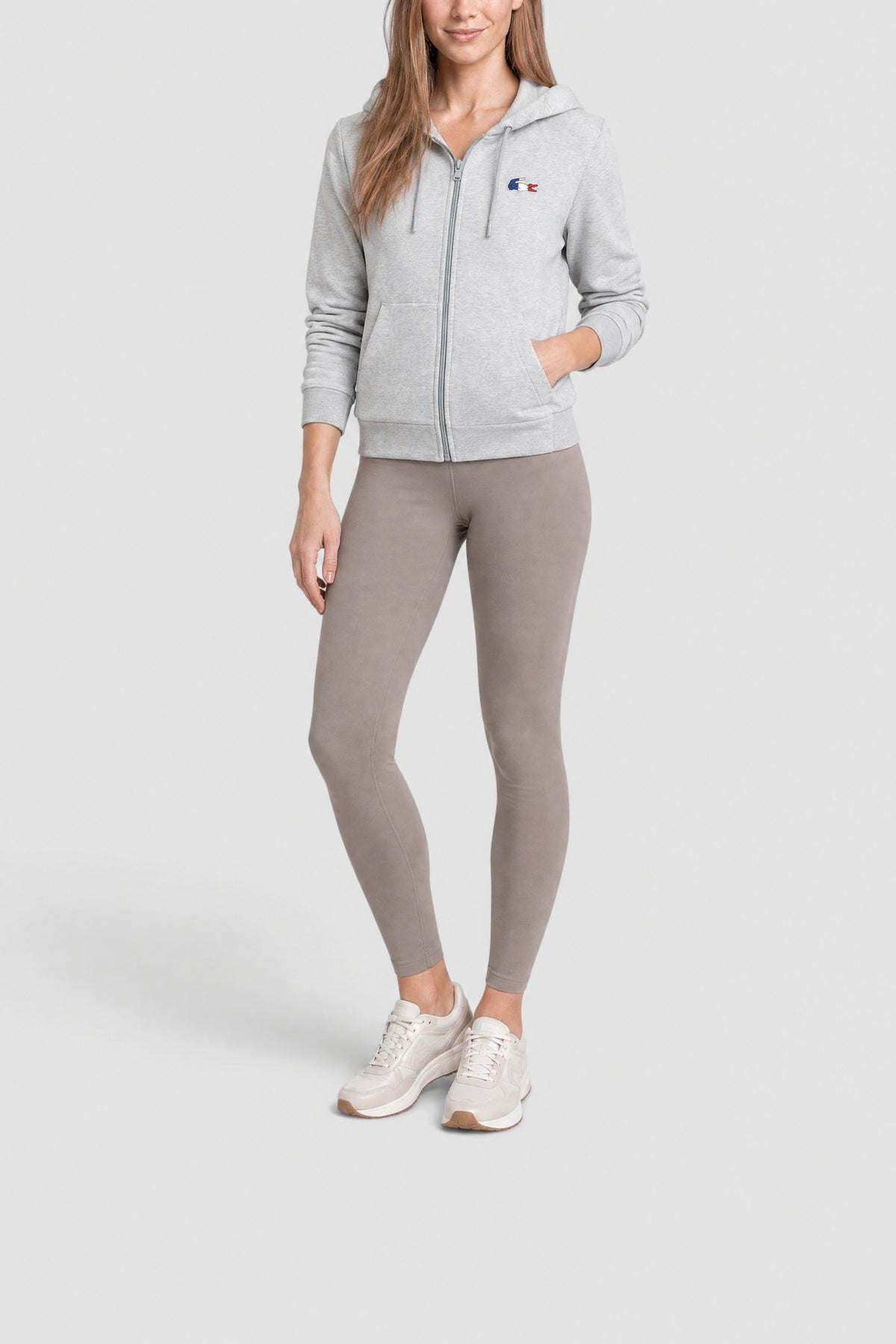 Sweatshirt zippé - Argent Chiné