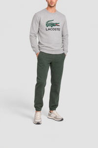 Sweatshirt à col rond en molleton - Argent Chiné