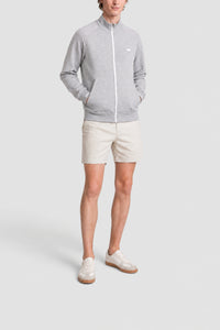 Sweatshirt à col montant zippé - Argent Chiné
