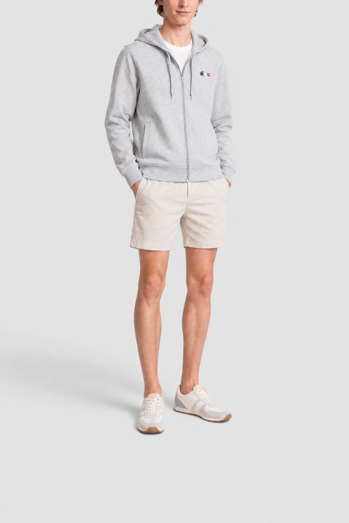 Sweatshirt zippé - Argent Chiné