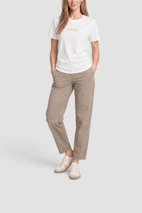 T-shirt coton doux imprimé vintage - Farine
