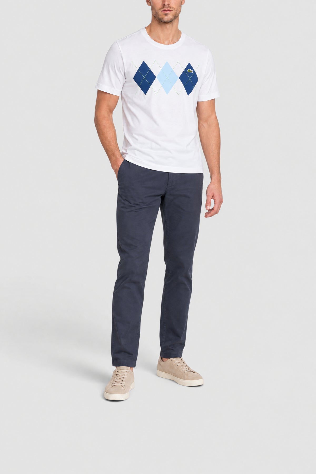 T-shirt imprimé losange - Blanc