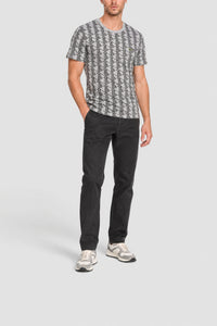 T-shirt monogramme - Argent Chiné & Noir
