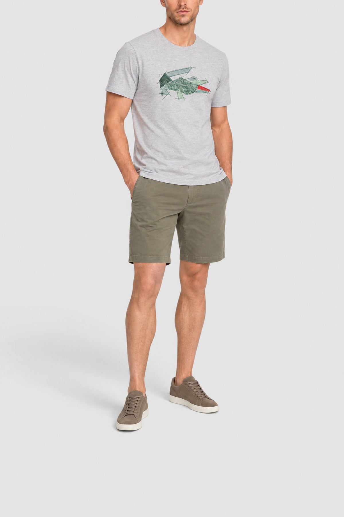 T-shirt à manches courtes - Argent Chiné