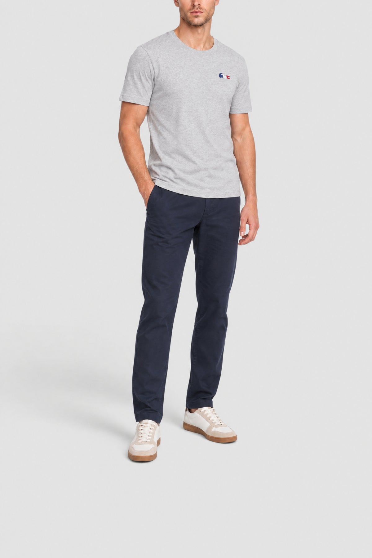 T-shirt avec logo tricolore - Gris