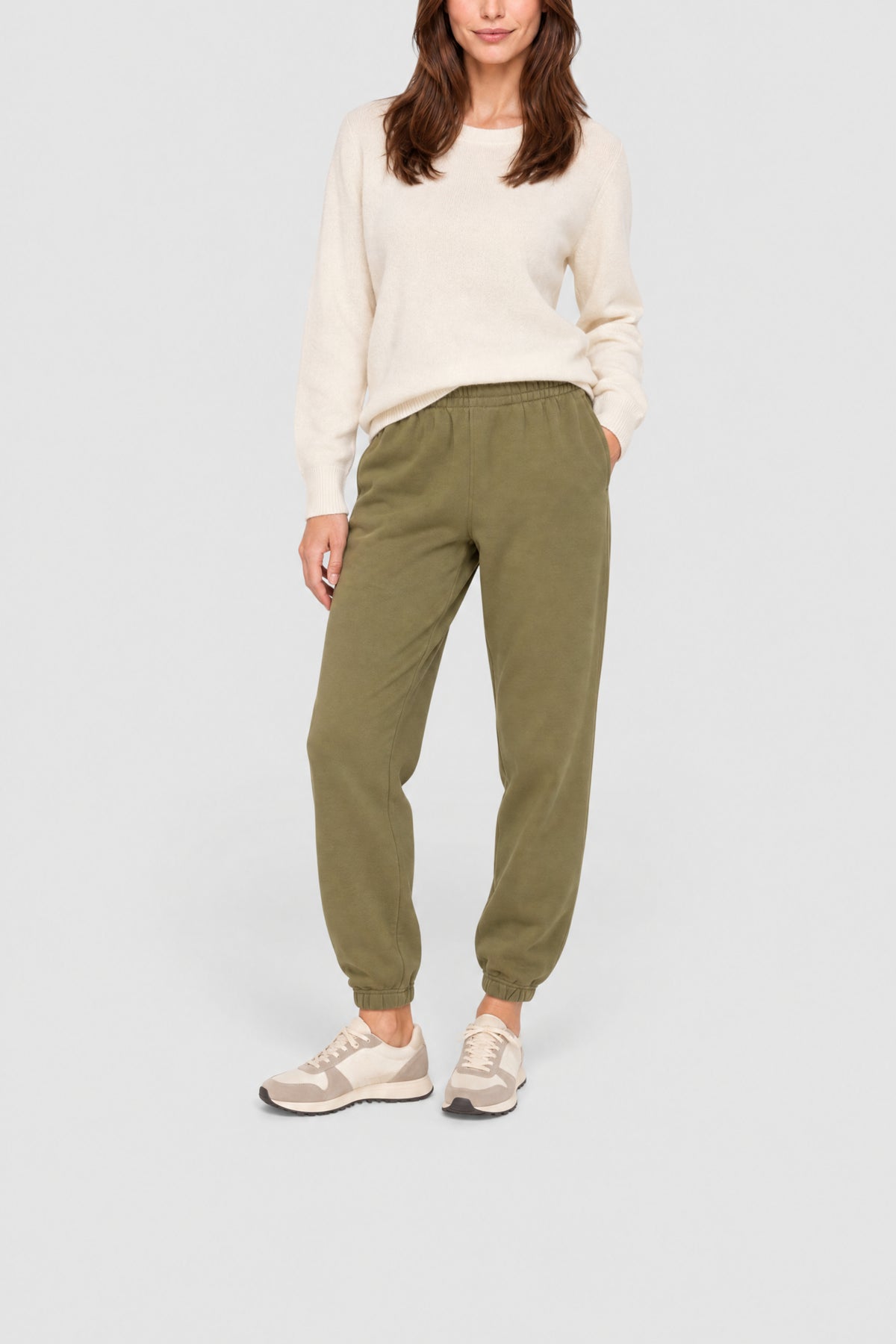 Pantalon de survêtement brodé - Kaki
