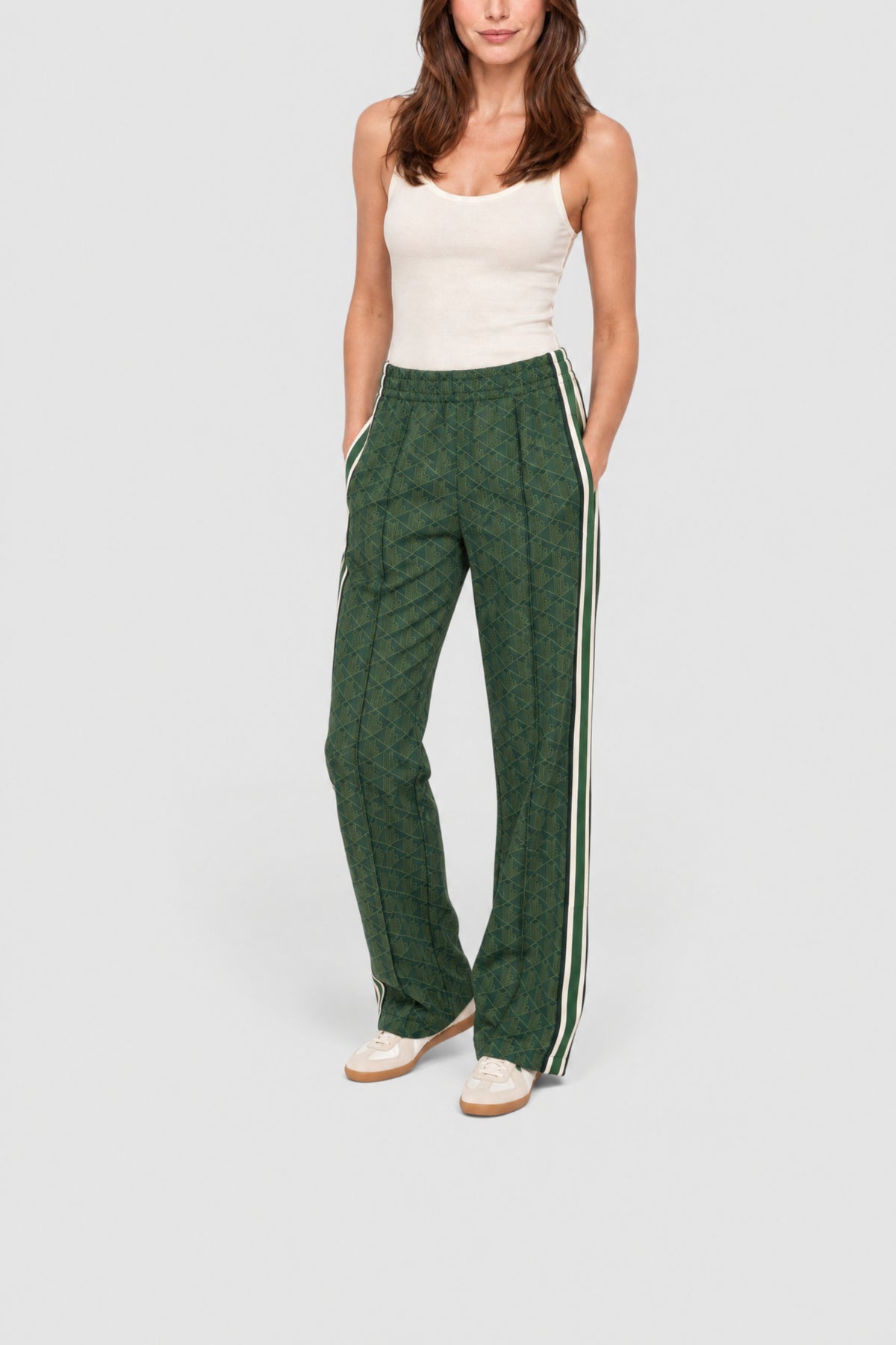 Pantalon de survêtement flare monogramme - Sinople & Kaki