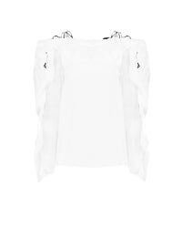 Blouse Lealine porté épaule - White