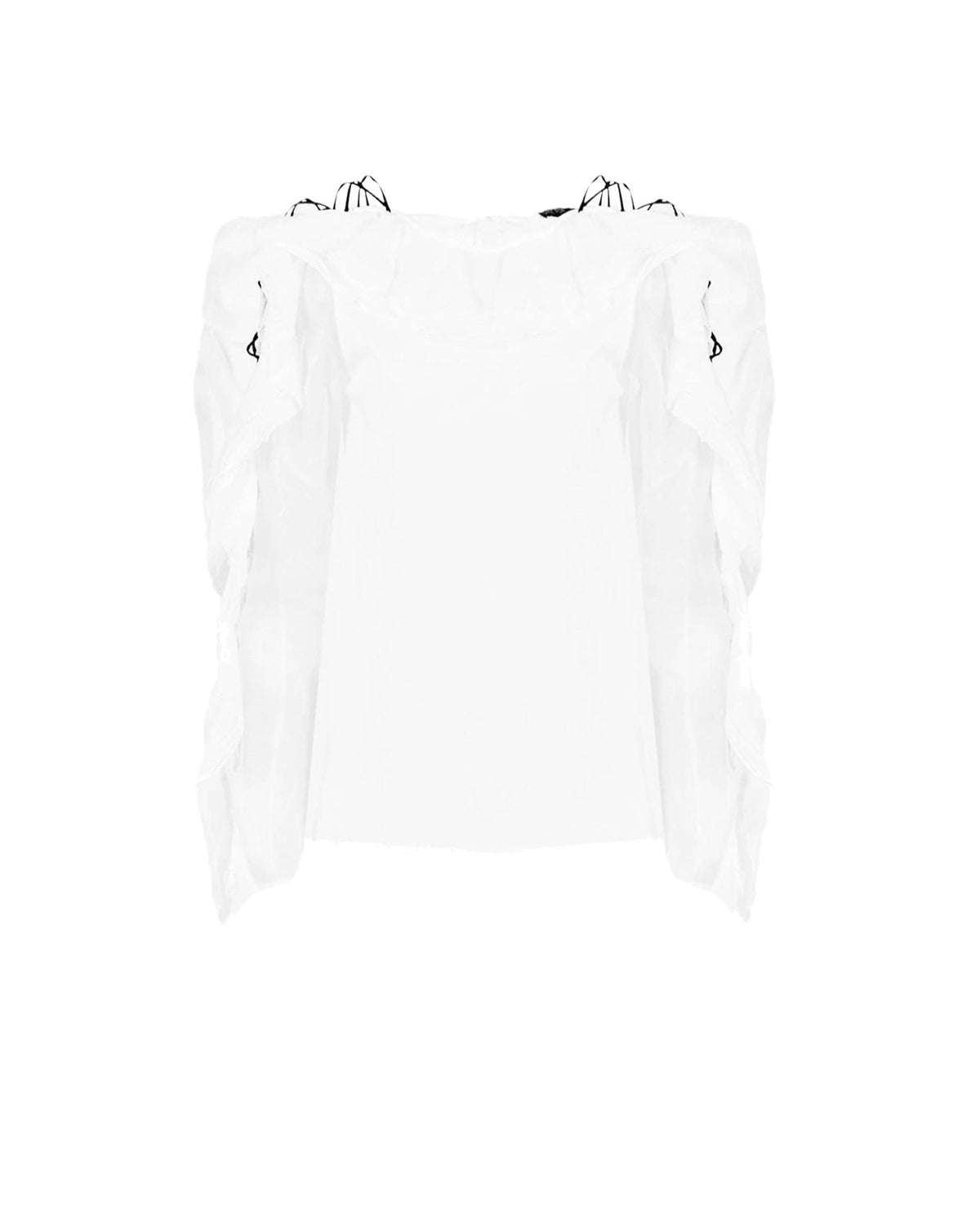 Blouse Lealine porté épaule - White
