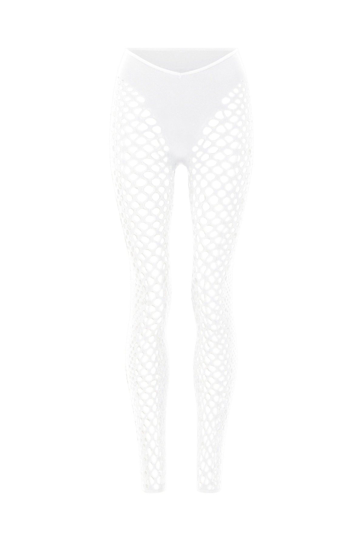 Legging Cyber en résille - Écru
