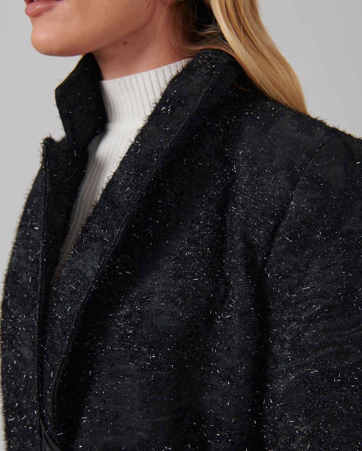 Leipoa wrap-around coat - Black