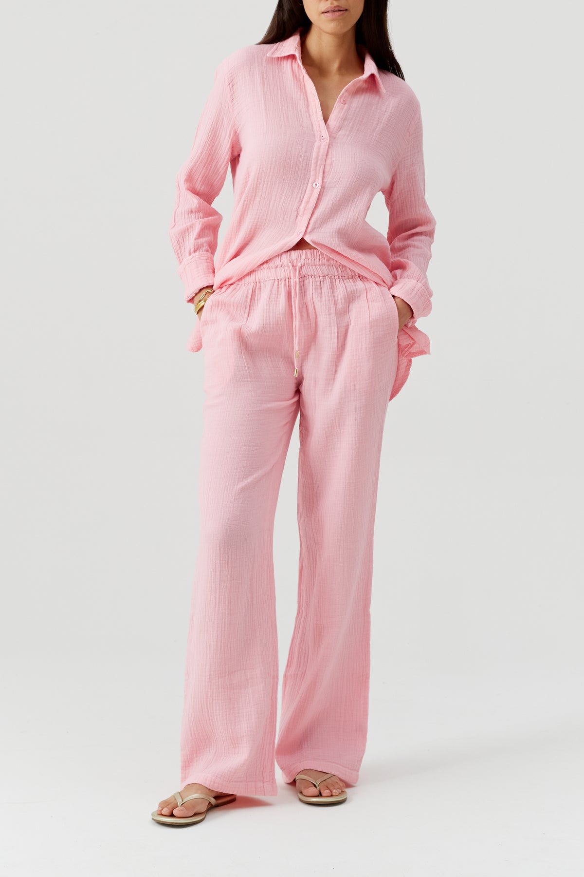 Pantalon Krissy à cordon - Rose