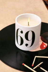 Bougie « Oh mon dieu n°69 » - Blanc & Or