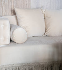 Coussin Nonna en velours - Beige