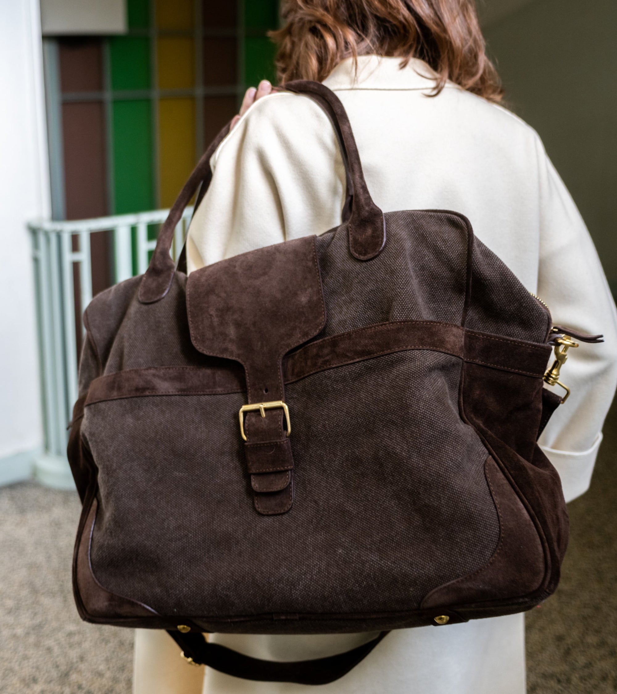 Andrea leather travel bag - Brown
