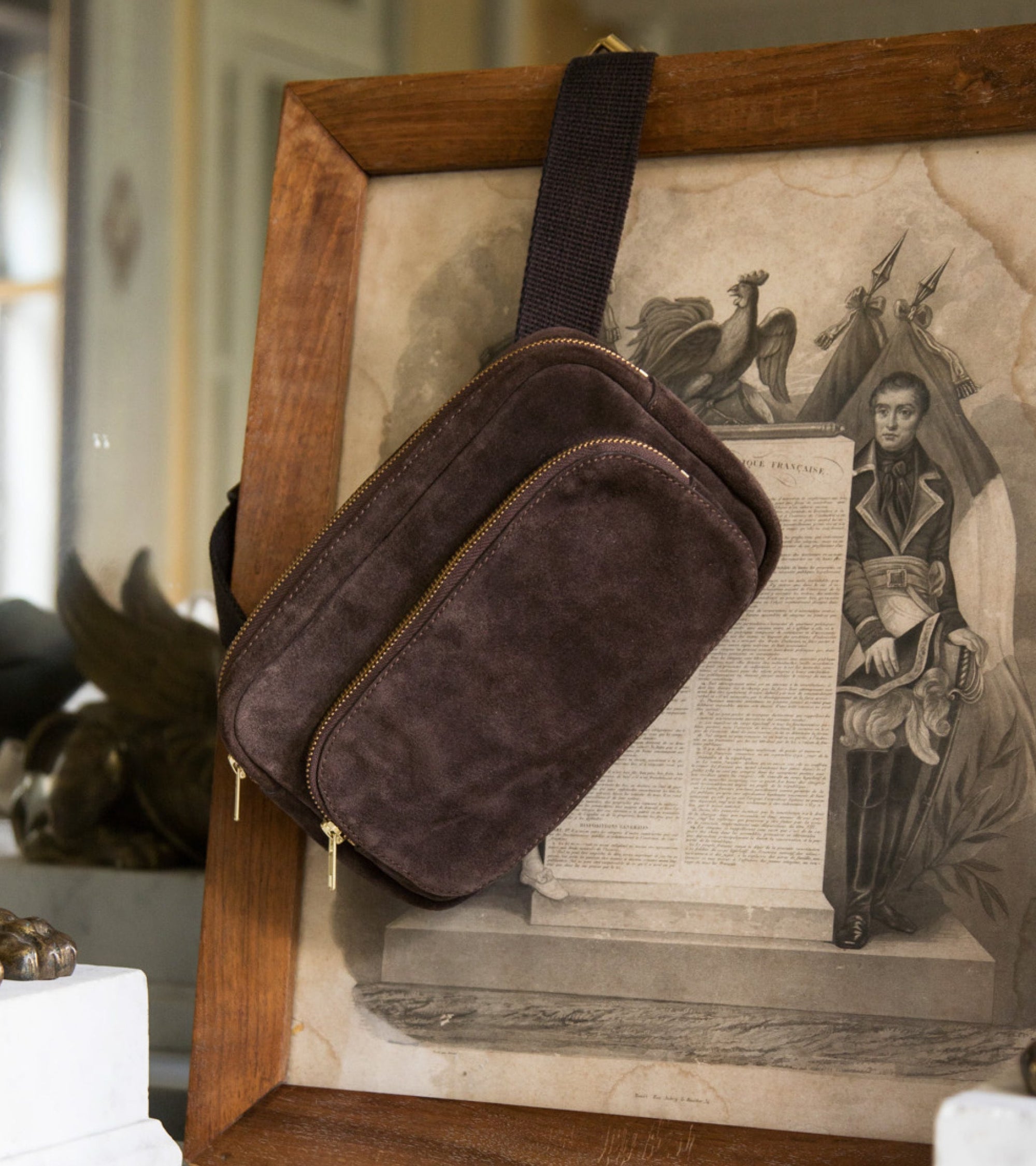 Andrea leather belt bag - Chocolate