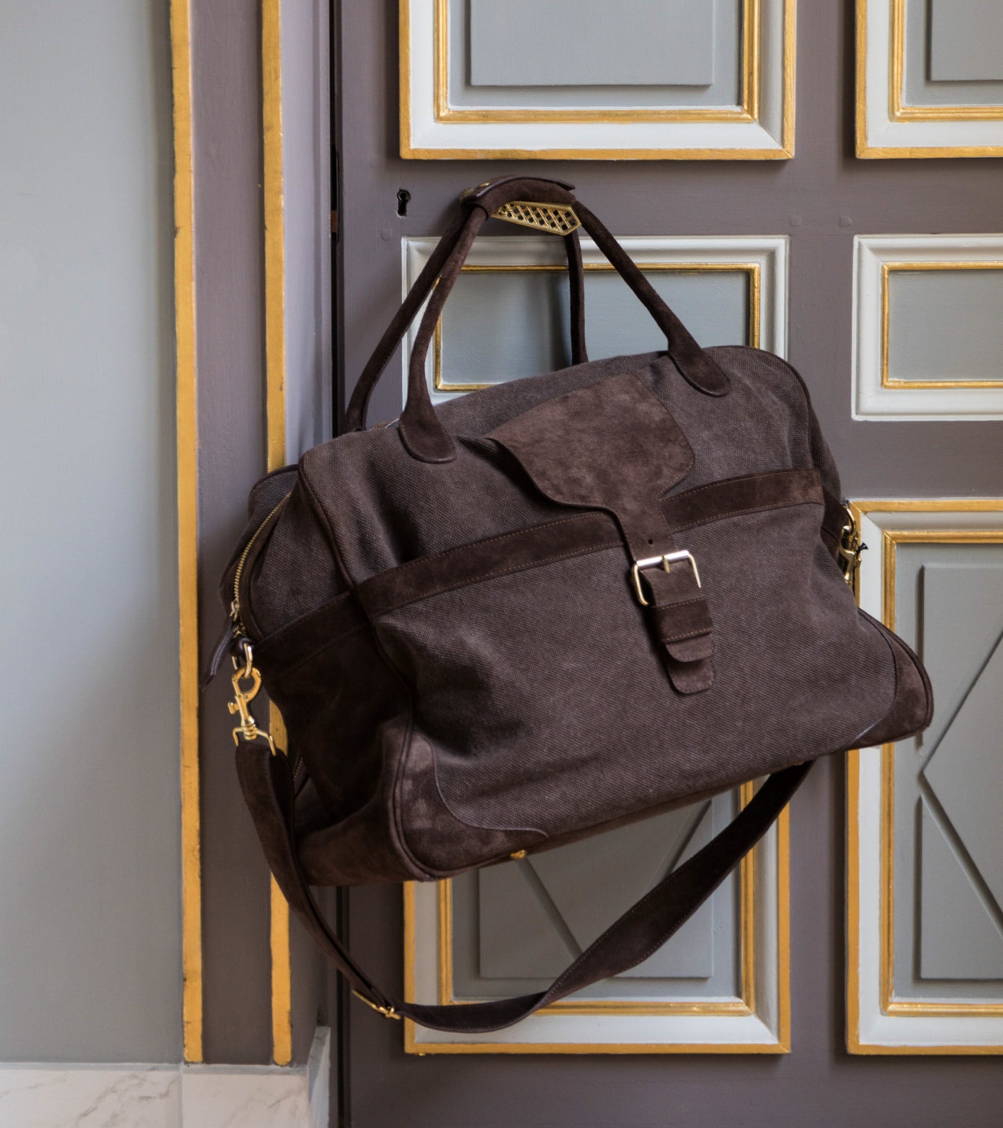 Andrea leather travel bag - Brown