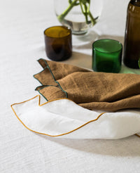 Serviette de table Tavola en lin - Blanc