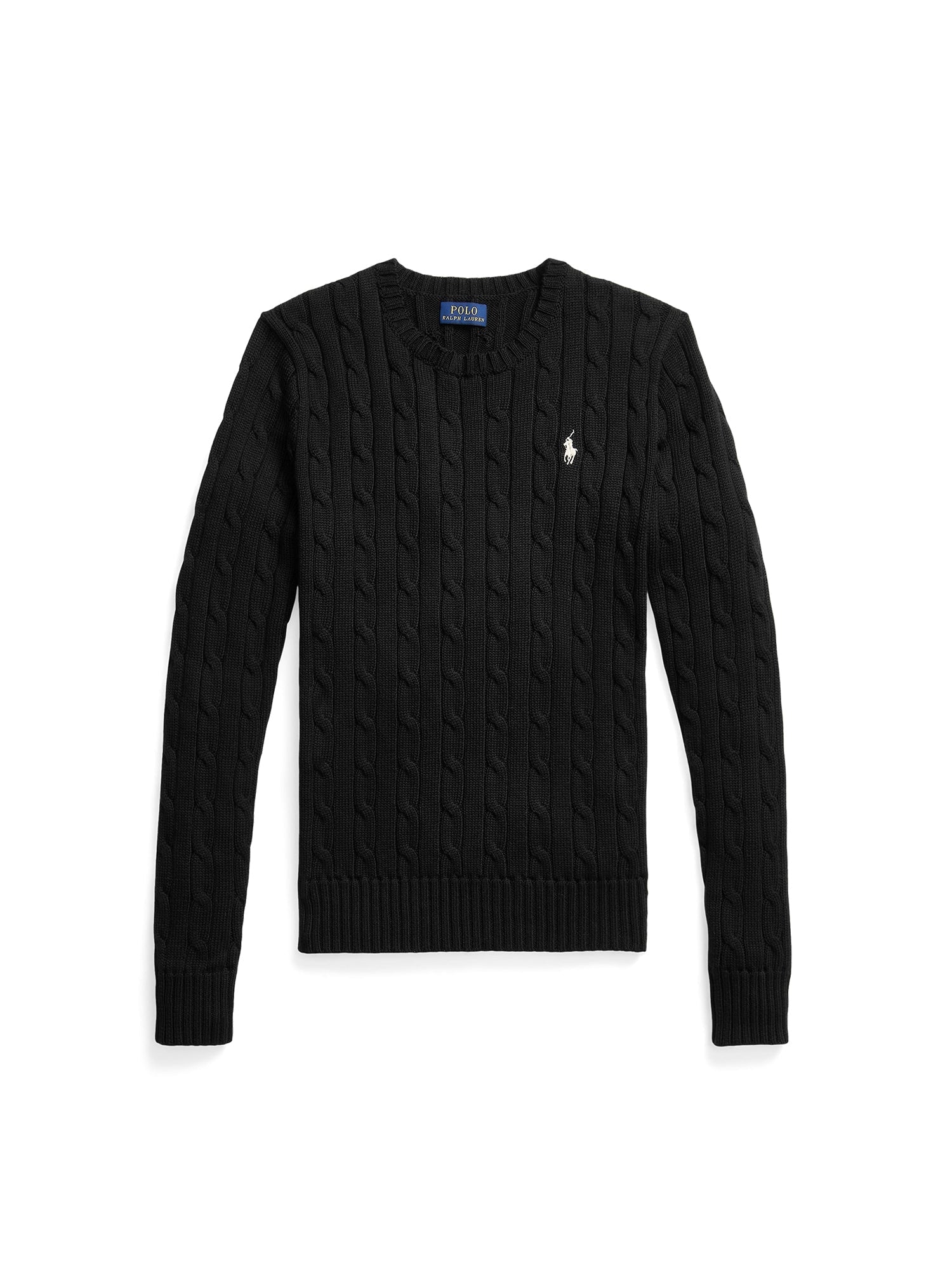 Cotton cable jumper - Polo Black