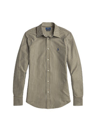 Chemise rayée à manches longues - Expedition Olive & White