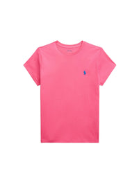 T-shirt col rond jersey de coton - Desert Pink With Bright Blue Pp