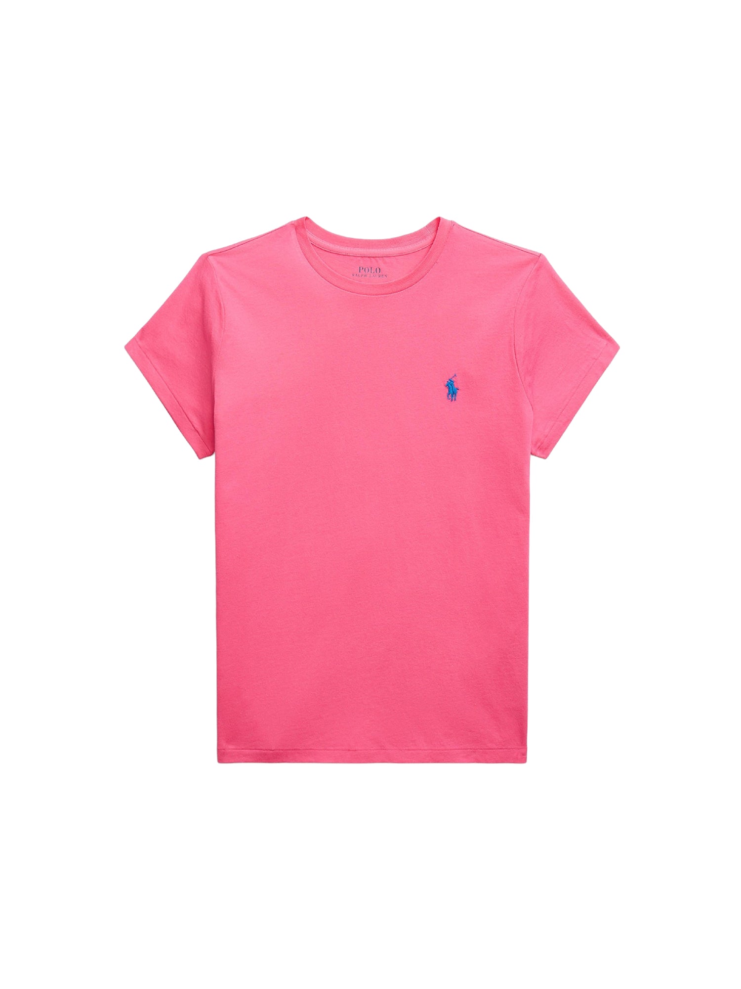 T-shirt col rond jersey de coton - Desert Pink With Bright Blue Pp