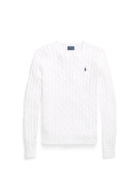 Pull Julianna en coton torsadé - White