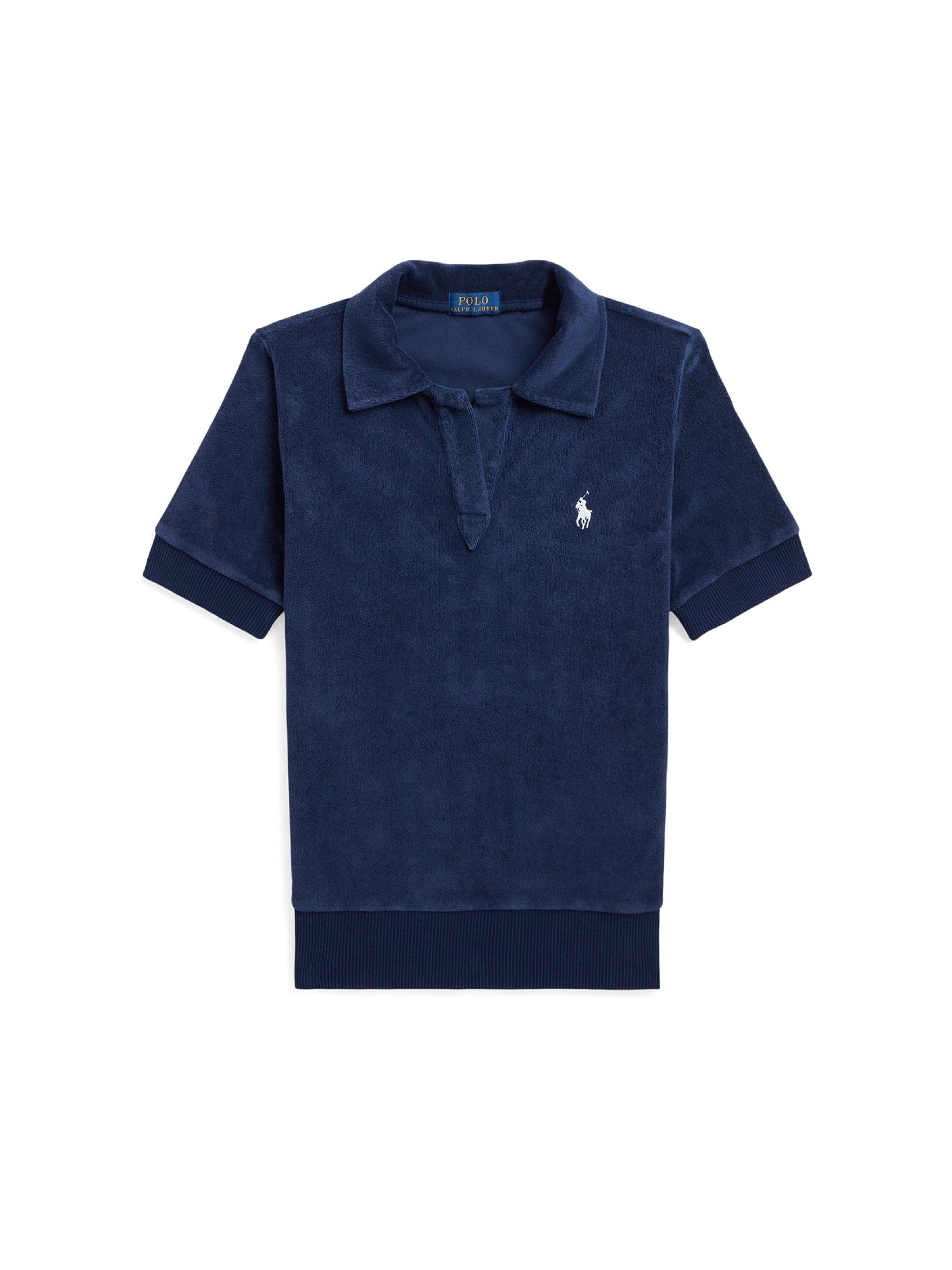 Terry cotton polo shirt - Newport Navy