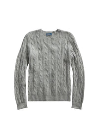 Pull iconique torsadé en cachemire - Battalion Grey Heather