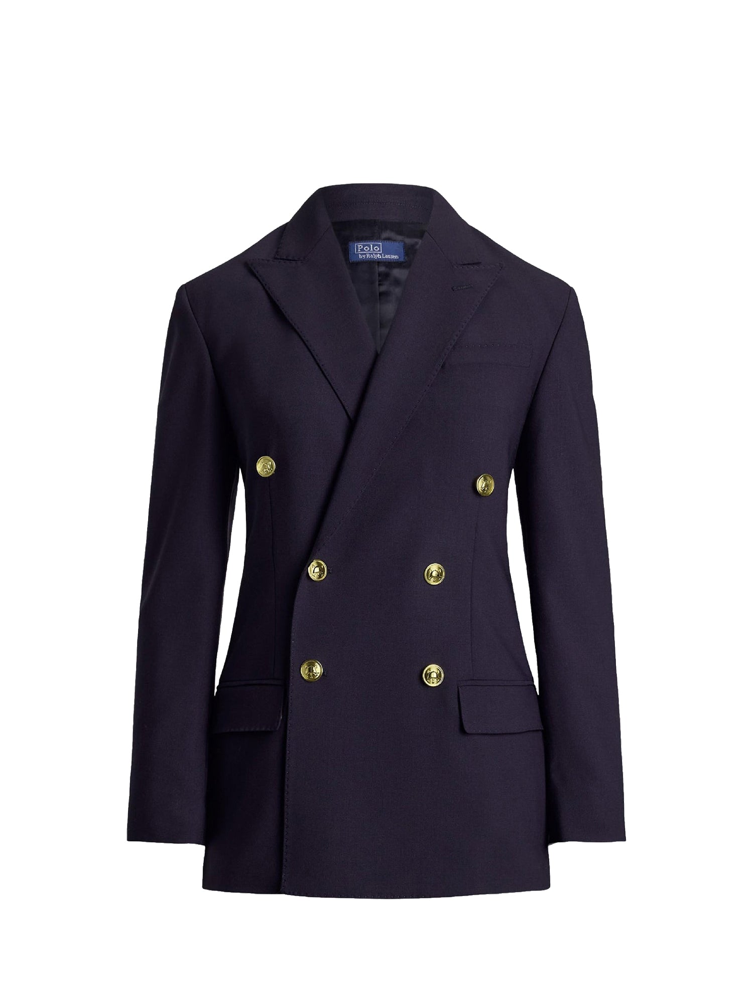Blazer croisé en laine mélangée - Navy