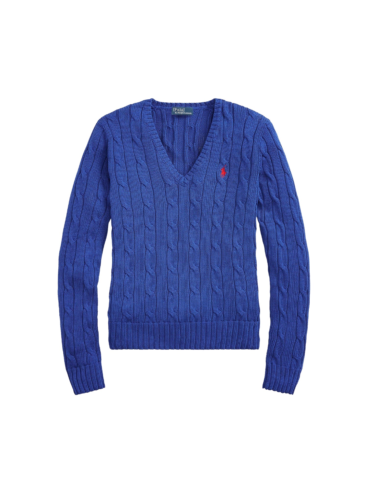 Pull Kimberly col en V torsadé en coton - Rugby Royal