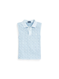 Polo torsadé sans manches - Office Blue