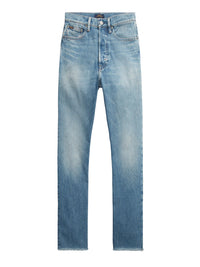 7/8 straight leg high waist jeans - Harlowe Wash