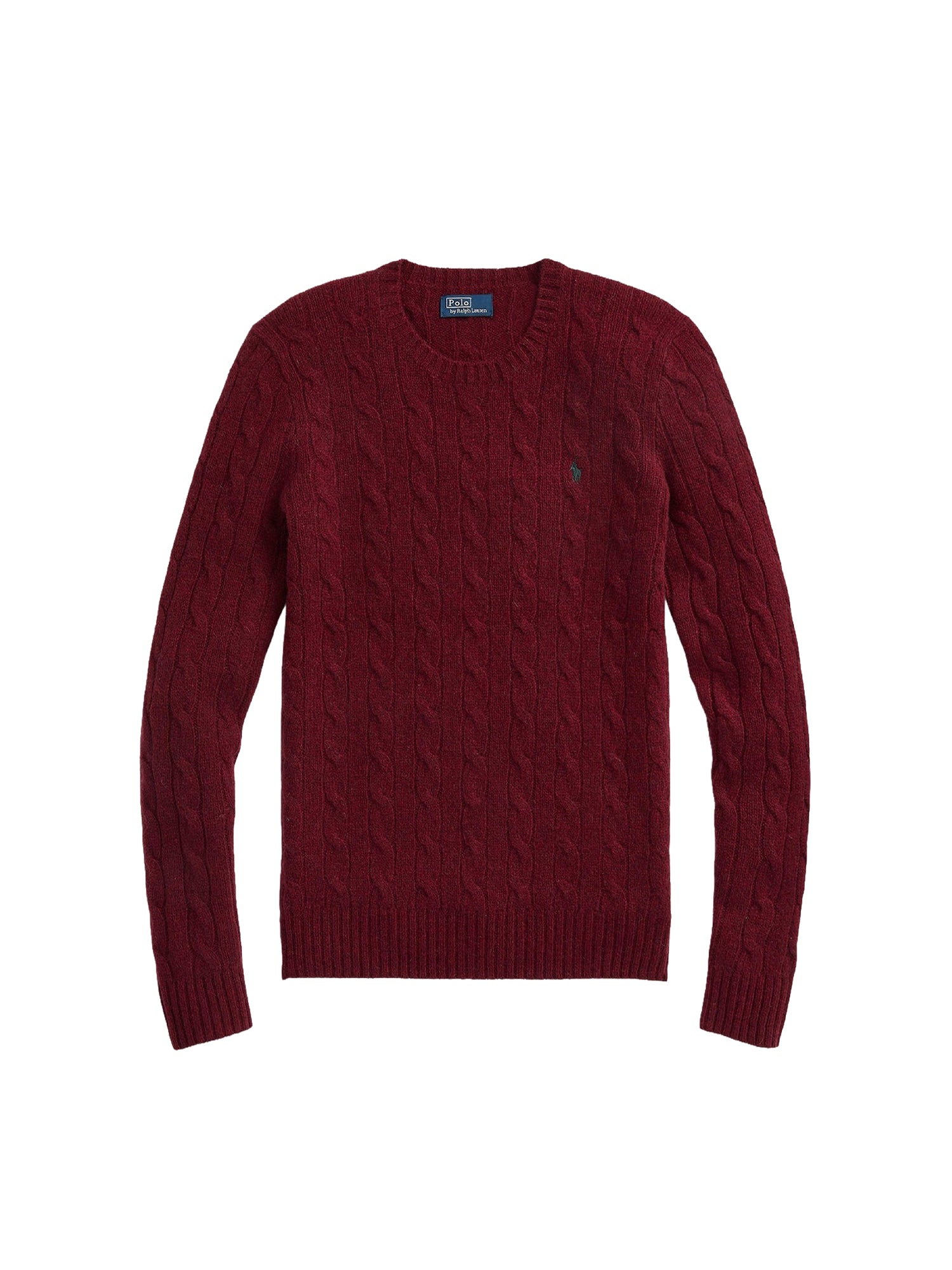 Pull Julianna à torsades en laine et cachemire mélangé - Garnet Red Melange