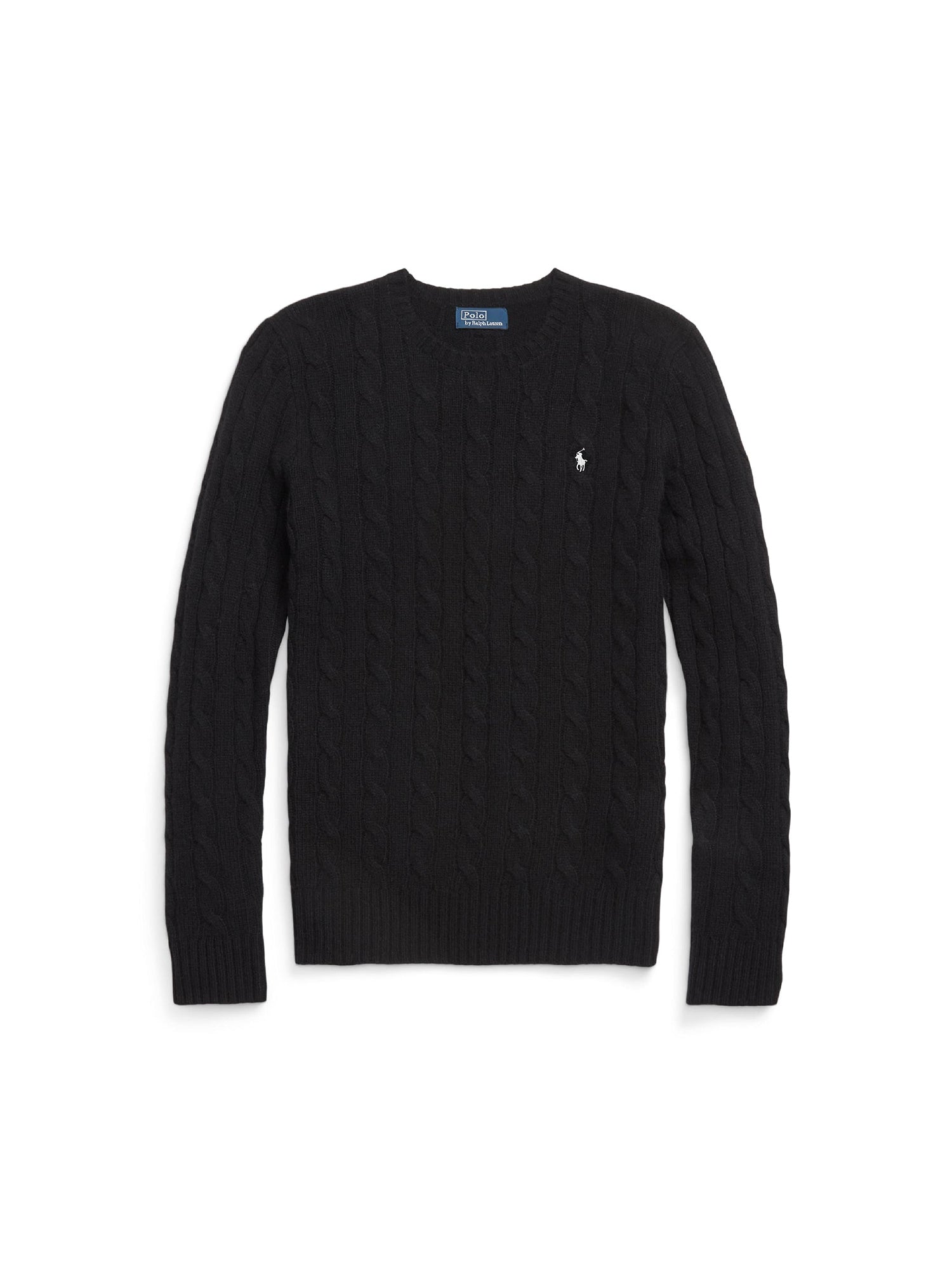 Julianna cable knit jumper in wool and cashmere blend - Polo Black