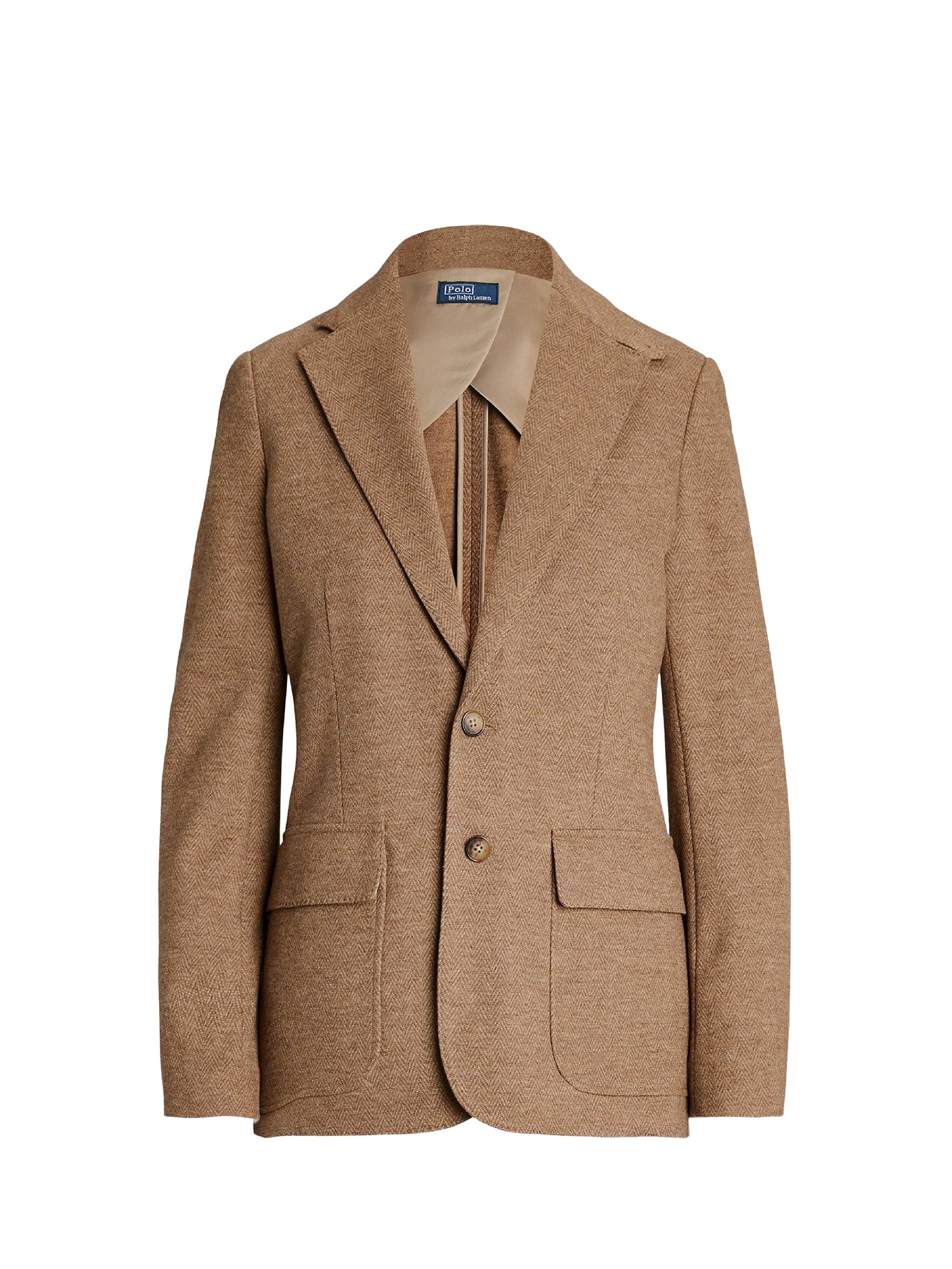 Blazer à chevrons en laine - Tan Herringbone