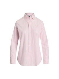 Chemise Oxford rayée Slim Fit stretch - White & Pink