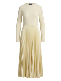 Robe à manches longues avec corsage pull en laine - Authentic Cream