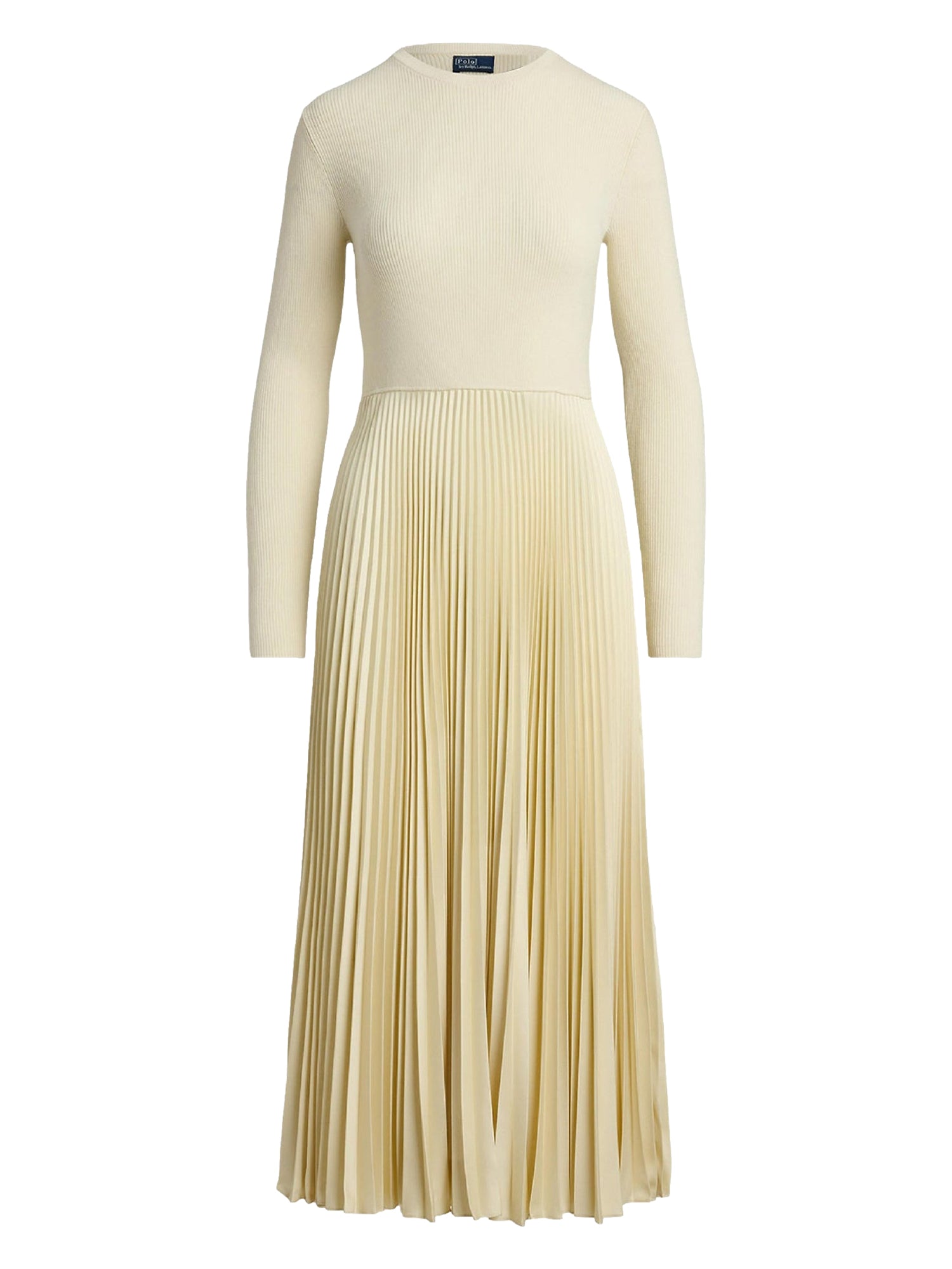 Robe à manches longues avec corsage pull en laine - Authentic Cream
